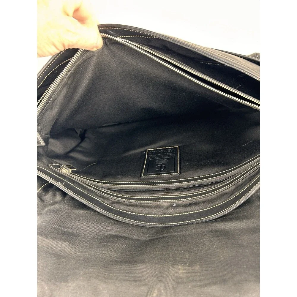 Vintage Coach Briefcase Messenger Black Bag 5A06 Black Y2k